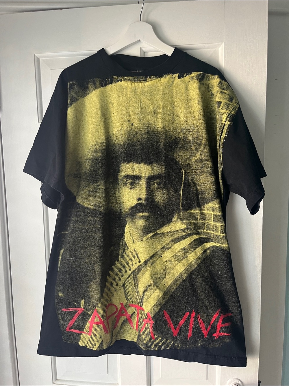 Vtg Rock & Death Emiliano Zapata Mexican Revolution Punk Lg Black Tee